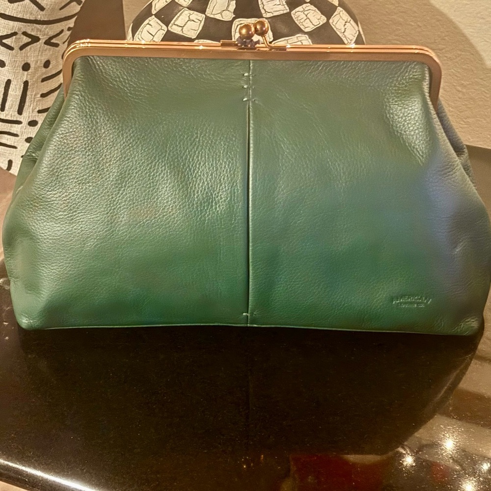 American Leather Co Grace Oversized Clutch NWT - Picture 4 of 14
